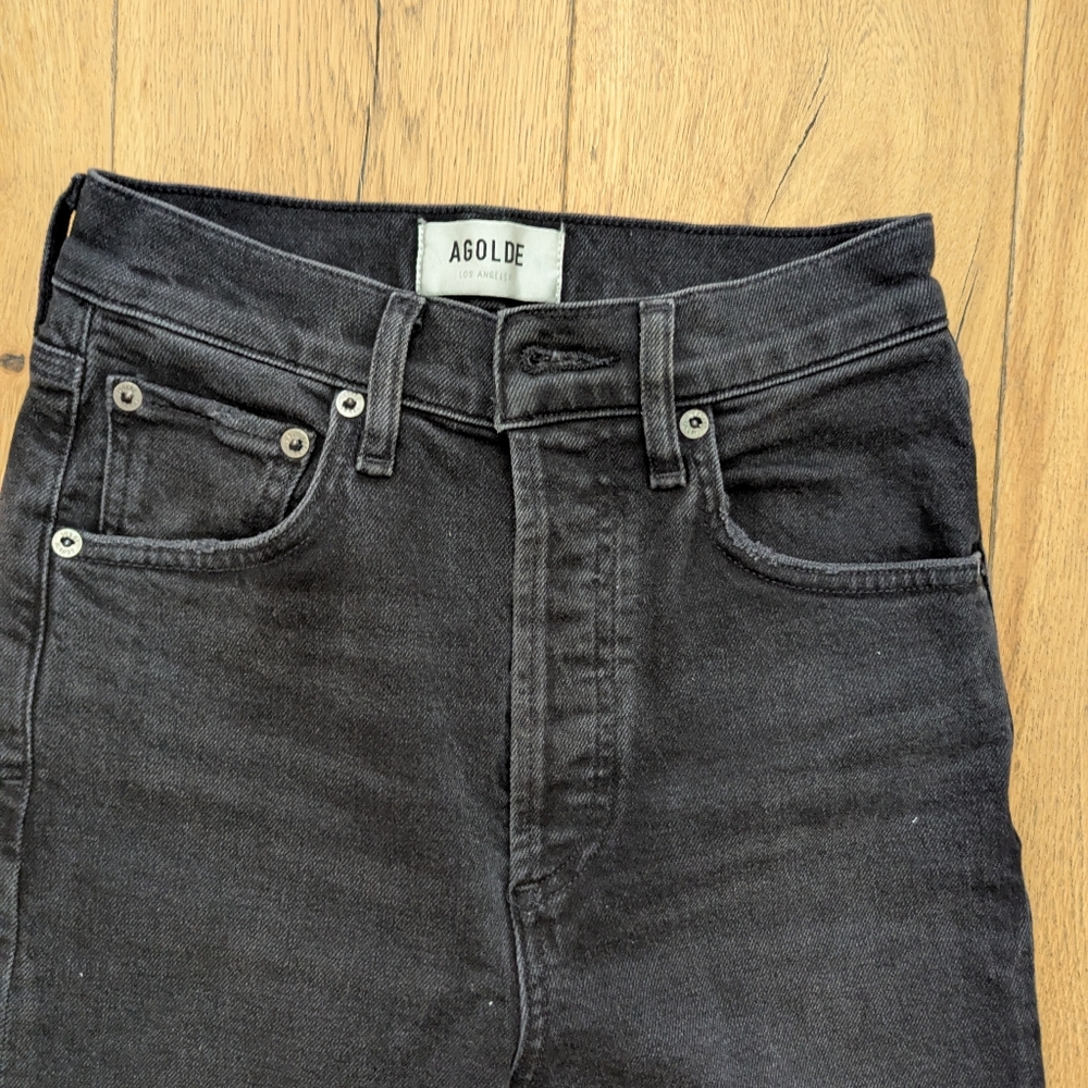 AGOLDE Dark Gray Straight Leg Denim